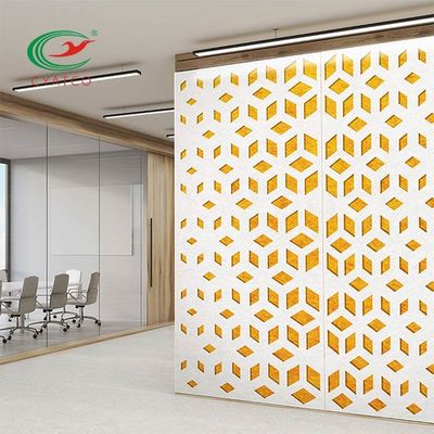 Calidad  Carved Hanging Office PET Acoustic Panels Odorless Lightweight fábrica