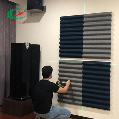 El panel acústico ondulado multicolor de la fibra de poliéster a prueba de humedad