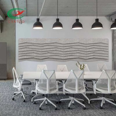 Artículo reciclado de Mildewproof del panel acústico de la fibra de poliéster del ANIMAL DOMÉSTICO 3D