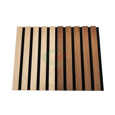 Aislamiento de calor de madera del panel acústico 2400x600m m del sonido del poliéster