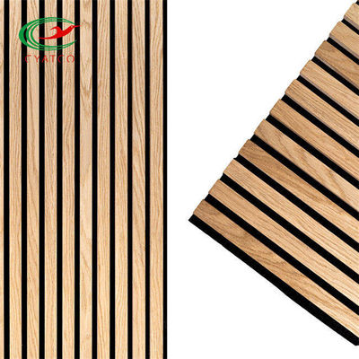 El calor de madera acústico insonoro del panel de pared aisló 2400x600m m