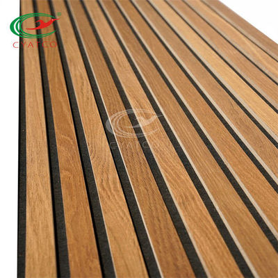 Artículo insonoro de madera de los paneles acústicos del listón del hotel insípido