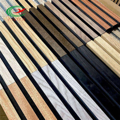 La pared acústica no tóxica del listón de Mildewproof, calienta el panel de rejilla de madera aislado