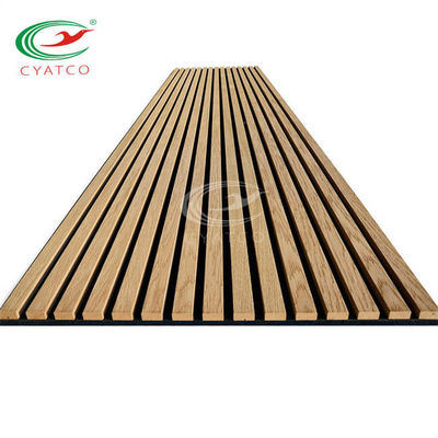 Laminado chapee los paneles de pared de madera del listón acústico Mildewproof insípido