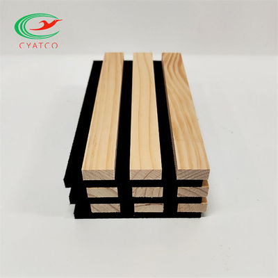 Listón de madera acústico inofensivo durable de los paneles de pared insonoro para el hotel