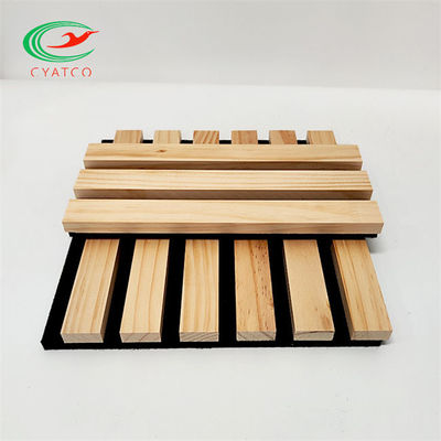 Listón de madera acústico inofensivo durable de los paneles de pared insonoro para el hotel