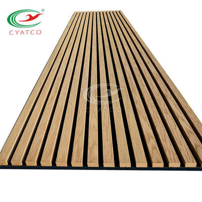 Material práctico acústico del poliéster del MDF de los paneles de pared de madera del techo