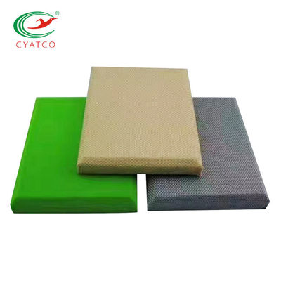 Fibra de vidrio incombustible insípida multicolora del panel acústico de la tela de la pared