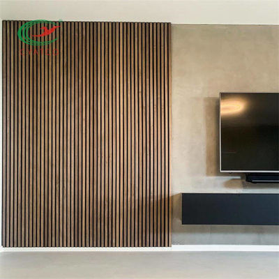 Práctico multiusos de madera del panel de pared del listón del MDF de la nuez para la oficina