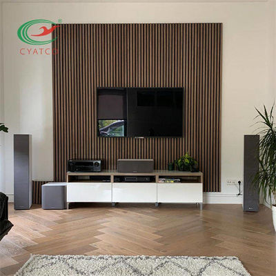 Práctico multiusos de madera del panel de pared del listón del MDF de la nuez para la oficina