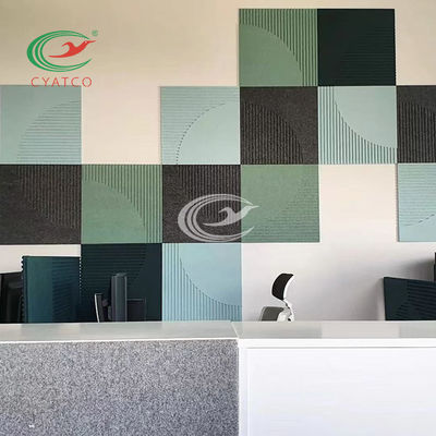 2200gm Panel de pared de feltro Sala de reuniones Absorción de sonido Arte de pared ASTM E84 Estándar de EE.UU.