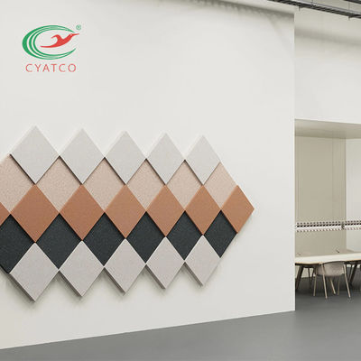 Tejas acústicas de los sonidos de la fibra del cuadrado del ODM insípidas para la pared de la oficina