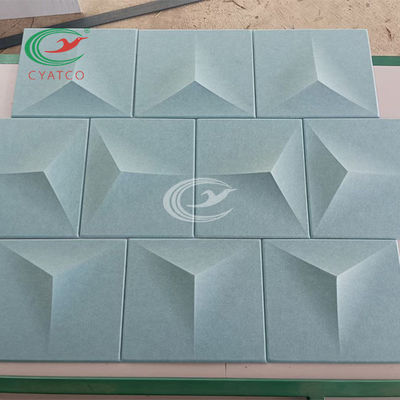 La pared acústica texturizada estrella 3D teja multicolor a prueba de humedad