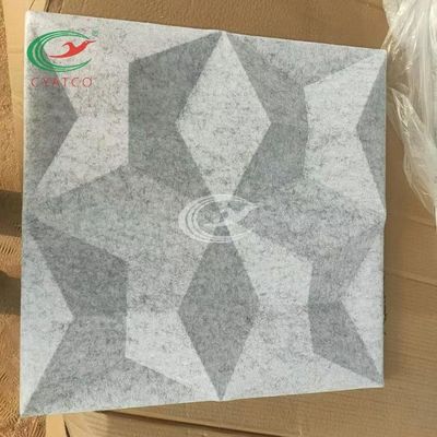 El panel acústico Mildewproof de la fibra de poliéster de la pared del diamante 3D inodoro