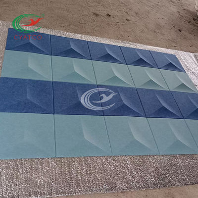 La pared acústica texturizada estrella 3D teja multicolor a prueba de humedad