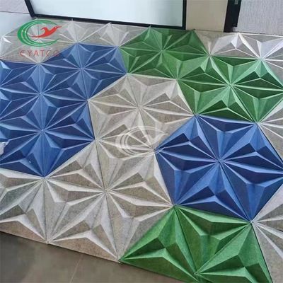 Los paneles acústicos estables reciclados del hexágono, tejas fonoabsorbentes de la pared del hexágono 3D