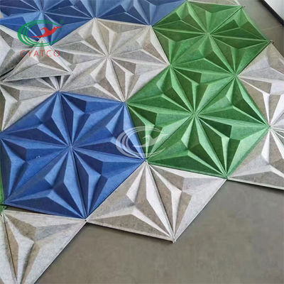 Los paneles acústicos estables reciclados del hexágono, tejas fonoabsorbentes de la pared del hexágono 3D