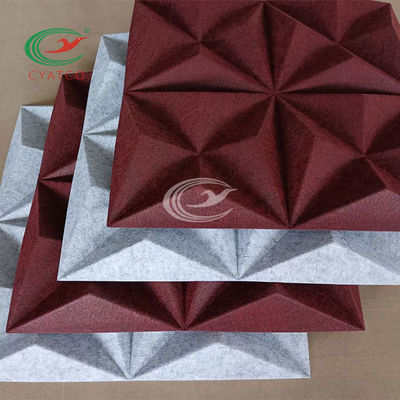El panel inodoro práctico de la fibra de poliéster, textura acústica del tablero de Mildewproof