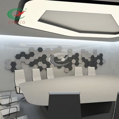 Los paneles acústicos sentidos inodoros del hexágono para la decoración de la pared 3D