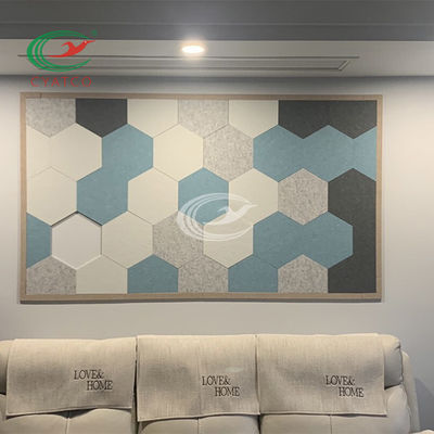 Los paneles acústicos sentidos inodoros del hexágono para la decoración de la pared 3D