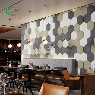 Paneles de pared de feltro a prueba de fuego, revestimiento de pared acústico decorativo inodoro