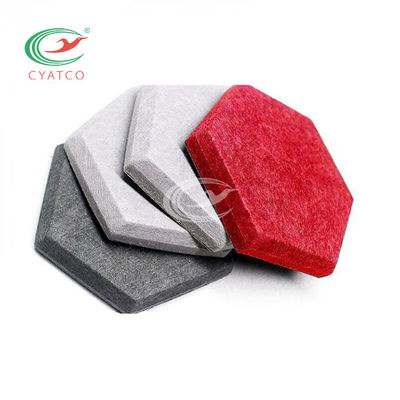 Absorción sana de Mildewproof de los paneles acústicos del hexágono del ANIMAL DOMÉSTICO de la pared del teatro