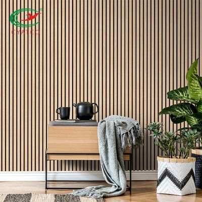 Pared interior no tóxica incombustible del listón de la madera, el panel acústico de madera multiusos