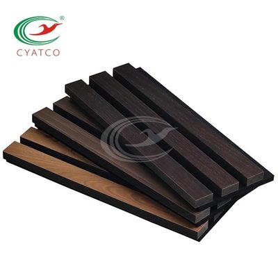 Grueso modificado para requisitos particulares acústico de madera curvado de los paneles de pared del surco