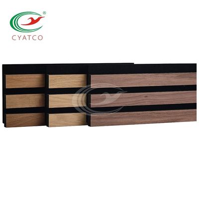 Grueso modificado para requisitos particulares acústico de madera curvado de los paneles de pared del surco