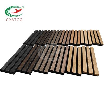 Absorción de sonido Durabilidad de la vida de la madera de pared de pizarra techo lineal fácil de instalar