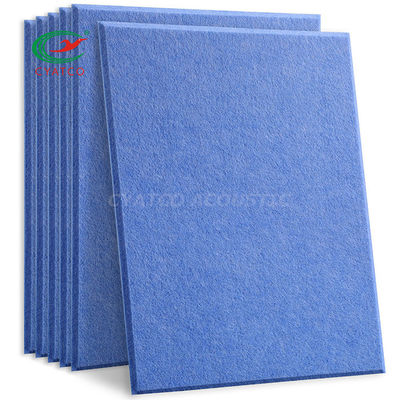 Forma personalizada Paneles de pared de feltro azul Eco-amigable Tratamiento acústico para el aula