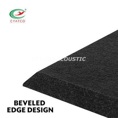 Control de reverberación paneles de pared de feltro inodoros de 9 mm negro paneles acústicos de fibra de poliéter