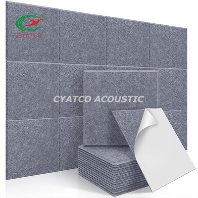 CYATCO 12 &quot;X 12&quot; Panel de pared de fibra cuadrada Panel de espuma a prueba de sonido fácil de cortar tamaño